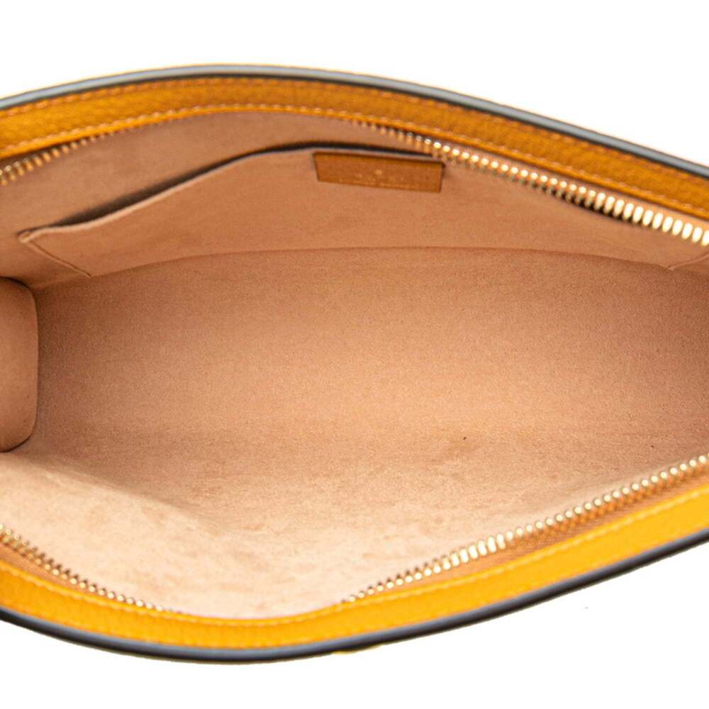 GUCCI Authentic Cream Leather Clutch Bag - Picture 7 of 10